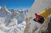 âRenan taking in the sun after a -20-degrees F night at a portaledge camp,â Meru, India.